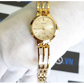 Đồng hồ nữ Halei dây lắc 5010L - dây vàng mặt vàng 