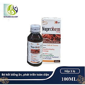 Si rô NUPROHEM - Hỗ trợ giúp bé hết biếng ăn, phát triển toàn diện [Hộp 1 chai 100ml] - Nhà máy liên doanh Medinej -USA và đạt chuẩn GMP -WHO