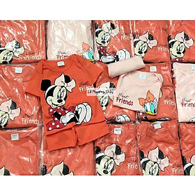 SET ĐỒ MICKY CHẤT COTTON CHO BÉ GÁI MÀU CAM NỔI BẬT