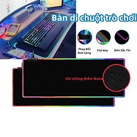Mua Bàn Phím Đèn LED RGB Lót Chuột Lớn LED Bàn Di Chuột Led Bàn Phím Phát Sáng Tấm Lót Chuột Cỡ Lớn RGB Phát Sáng Nhiều Màu
