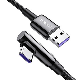 Mua Ugreen UG70431US317TK 50cm bẻ góc C 90 độ Cáp USB A sang Type-C 2.0 màu đen truyền dữ liệu từ máy tính ra điện thoại dài 0.5M - HÀNG CHÍNH HÃNG