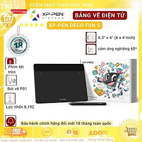 Bảng Vẽ Điện Tử XP-Pen Deco Fun S 6.3X4 inch inch Android Hỗ Trợ Cảm ứng Nghiêng kèm Bút Vẽ Không Sạc P01 - Hàng Chính Hãng