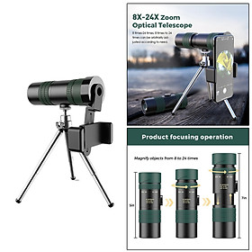 8-24X30 HD Zoom Monocular Scope for Traveling Concert Hiking Telescope