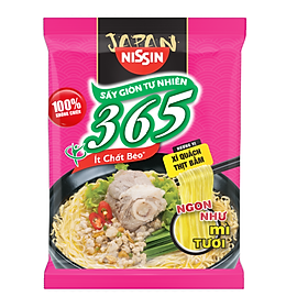(COMBO 5 GÓI) MÌ KHÔNG CHIÊN 365 NISSIN - Hương vị Xí Quách Thịt Bằm 64g