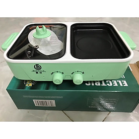 Mua Bếp Điện Mini 2 Ngăn  lẩu nướng kết hợp