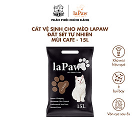 Cát vệ sinh cho mèo laPaw đất sét tự nhiên khử mùi, vón cục, thấm hút 15L