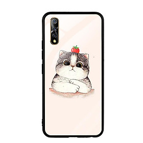 Ốp Lưng Vivo S1 - Mặt Kính Cường Lực - 0489 CAT05 - Hàng Chính Hãng