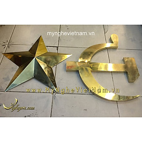 Mua Bộ búa liềm ngôi sao bằng đồng - trang trí hội trường  phòng họp