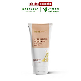 Tẩy da chết mặt hạt gạo & mơ Herbario 160ml