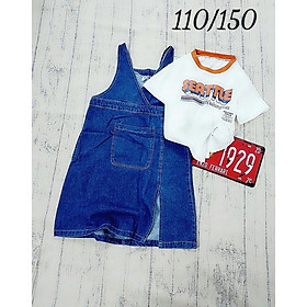 Bộ yếm jeans phong cách cho bé gái size 20-35kg hàng Quảng Châu cao cấp