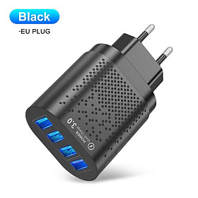 4 USB Ports Hub Wall Charger Power Adapter EU Plug USB Cube Adapter