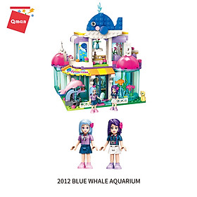 Đồ chơi lắp ráp xếp hình Qman 2012 - Thuỷ cung cá voi xanh (327 mảnh ghép) - Dành cho bé gái từ 6 tuổi
