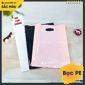 Mua 1Kg Túi Nilon PE dẻo màu hồng Pastel  trắng sữa  đen  trắng trong  cao cấp nhiều kích thước