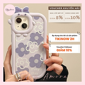Ốp lưng Iphone chống sốc hình tiếu quái họa tiết hoa tím dành cho Iphone 11  Phone 11 Pro  Iphone 11 Pro Max  Iphone 12  Iphone 12 Pro  Iphone 12 Pro Max  Iphone 13  Iphone 1