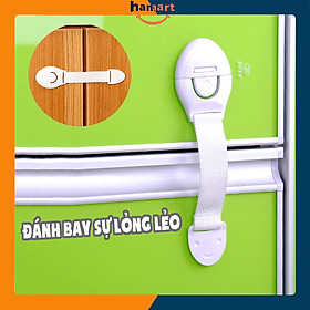 Mua Dây Đai Khoá Tủ Lạnh Dạng Gài Móc Khoá Tủ Trẻ Em Keo Dán Siêu Dính Chịu Lực Tiện Lợi