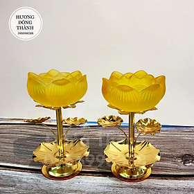 Mua Đôi đế nến hoa sen chân cao (chân sen đồng)