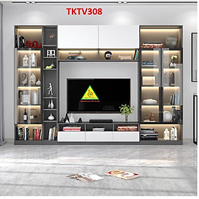 Tủ kệ tivi trang trí phong cách hiện đại TKTV308 - Nội thất lắp ráp Viendong adv