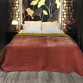 Mua Chăn (Mền) Nhung Chần Bông Khâu Tay Đường Thẳng 1.5 cm  Chăn Nhung Mùa Đông