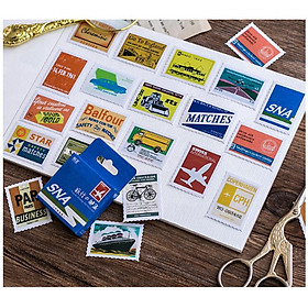 Hộp 45 Hình Dán Stickers Hình Con Tem Trang Trí Sổ Tay Tiện Dụng