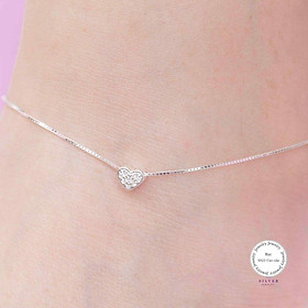 Lắc chân tim bạc đính đá cao cấp YN JEWELRY SL