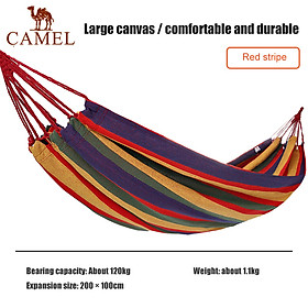 CAMEL ngoài trời võng cắm trại dã ngoại giường lưới ký túc xá xích đu phòng ngủ hộ gia đình chống lật ghế treo học sinh ghế lười - red stripes - 2001