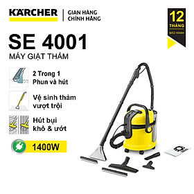 Máy làm sạch thảm (giặt thảm), ghế sofa và hút bụi đa năng Karcher SE 4001 (Hàng chính hãng)