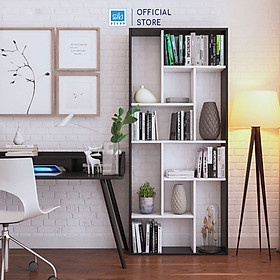 Mua Kệ Sách Để Sàn Lắp Ghép Màu Trắng Đen Hiện Đại SIB Decor  Dễ Dàng Lắp Ráp