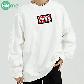 Áo nỉ sweater tikme nam nữ in số 2000 có ảnh thật shop tự chụp size XS-2XL