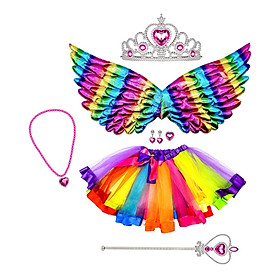 Fairy Costumes for Girls, Princess Tutu Skirts, Cosplay Stage Performance, Child with Wing, Kids Butterfly Wing for Halloween Festival