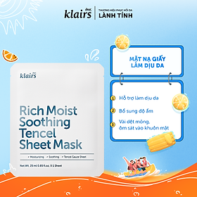 Mặt nạ giấy Dear Klairs Rich Moist Soothing Tencel Sheet Mask 25 ml