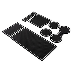 Center Console Liner Mats Cup Holder Inserts Kit Fit for
