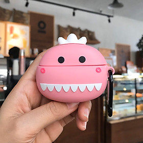 Mua Case Ốp Silicon Bảo Vệ Cho Apple AirPods Pro - Hình Đầu Khủng Long Màu Hồng