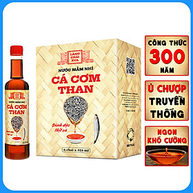 Nước mắm nhỉ cá cơm than Làng Chài Xưa 525ml 01 chai sánh đặc thịt cá 300