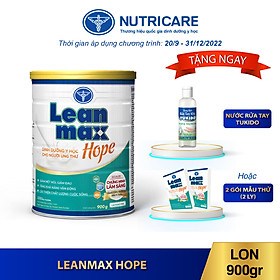 01 lon sữa Leanmax Hope 900g - Dinh dưỡng cho người bệnh ung thư, suy mòn