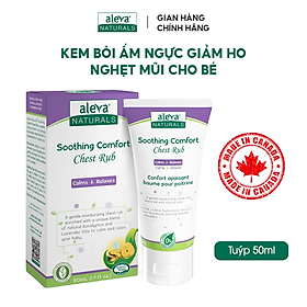 Kem bôi ấm ngực, giảm ho, nghẹt mũi và phòng ngừa cảm lạnh cho bé Aleva Naturals (tuýp 50ml)