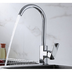 Mua Vòi bếp nóng lạnh cổ tròn trụ vuông - Hợp kim + 2 dây cấp - ITALIA