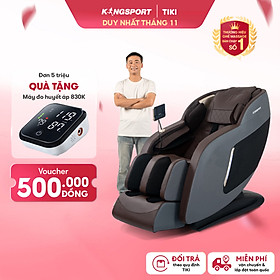 Ghế massage KINGSPORT G91 cao cấp con lăn 3D với 8 bài tập, chế độ quét cơ thể thông minh, túi khí massage chân cao