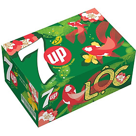 Thùng 24 Lon Nước Ngọt Có Gas 7Up (330ml / Lon)