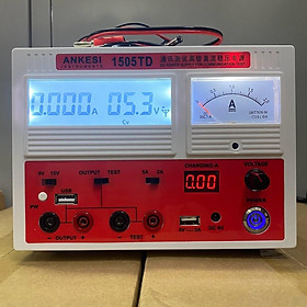 Mua Máy cấp nguồn ANKESI 1505TD đồng hồ hiển thị cả kim và số 15V-5A ĐỎ