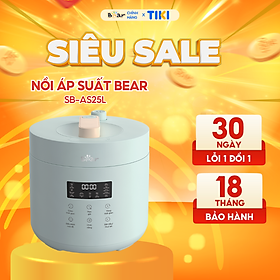 Mua Nồi Áp Suất Điện Bear Đa Năng Thông Minh Tích Hợp Nhiều Chế Độ Nấu Hẹn Giờ Đến 24 Giờ An Toàn Cho Sức Khỏe SB-AS25L- Hàng chính hãng