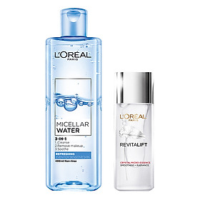 Bộ Dưỡng Da Pha Lê Tươi Mát L'Oreal Paris Crystal Micro Essence