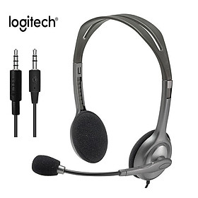 Tai nghe âm thanh nổi chơi game văn phòng H110 của Logitech với Micrô 3,5 mm Nhạc có dây Gọi cho Máy tính xách tay để bàn