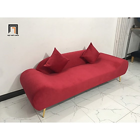 Mua Ghế sofa băng thuyền thư giãn đỏ đô vải nhung nhiều kích cỡ