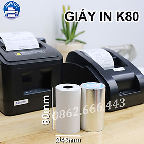 Mua Giấy in hóa đơn K80 bọc bạc (phi 45)