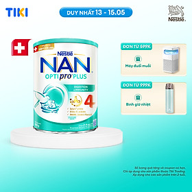 Sữa bột Nestlé NAN OPTIPRO PLUS 4 800g/lon với 5HMO Giúp tiêu hóa tốt + Tăng cường đề kháng - Bé 2-6 tuổi