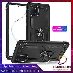 Ốp lưng cho Samsung Note 10 Lite chống sốc 2 lớp kèm nhẫn iring làm giá đỡ
