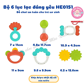 Đồ Chơi Sơ Sinh - Lục Lạc, Xúc Xắc Gặm Nướu HUANGER Baby Rattles - Cho Bé Sơ Sinh Từ 0 Tháng Tuổi