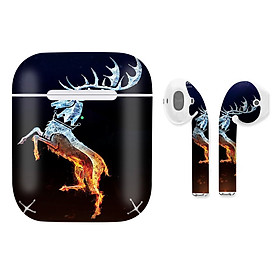 Mua Miếng dán skin chống bẩn cho tai nghe AirPods in hình Game Of Throne - 007 (bản không dây 1 và 2)