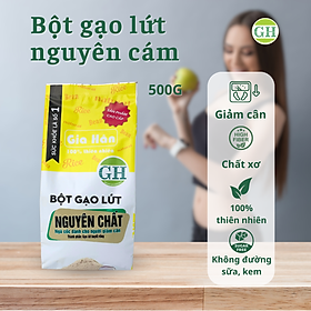 Bột gạo lứt giảm cân,Bột gạo lứt giảm mỡ bụng GIAHAN FOOD [ 500g ] bột giảm cân tại nhà, an toàn, bot gao lut giam can - Bột gạo lứt Gia Hân