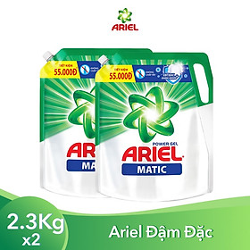 Combo 2 Túi Nước Giặt Ariel Matic Đậm Đặc (2.3kg/ Túi)